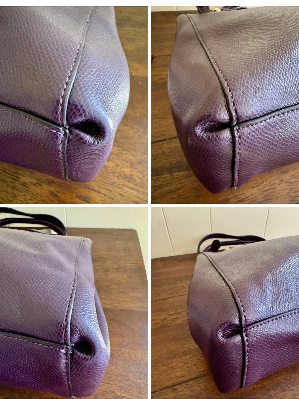 Coach Christie Carryall Satchel – Purple Crossgrain Leather